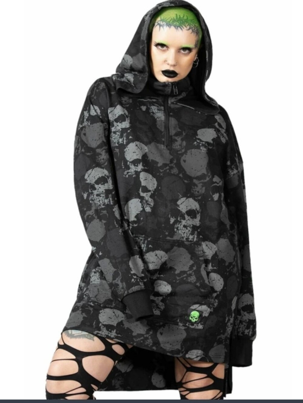 KILLSTAR UNISEX Tzompantli Oversized Hoodie - Black